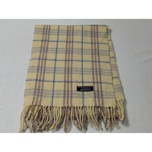 Burberry London Scarf Nova Check Lambswool England 64x10 Muted